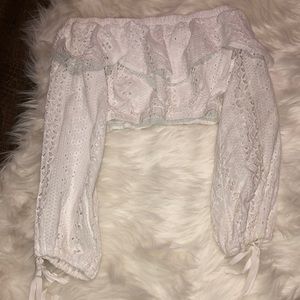 Off the shoulder crop top